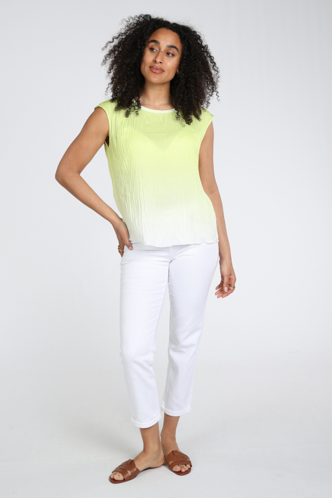 Marc Cain AS 61.13 W65 Blouse mouwloos Geel