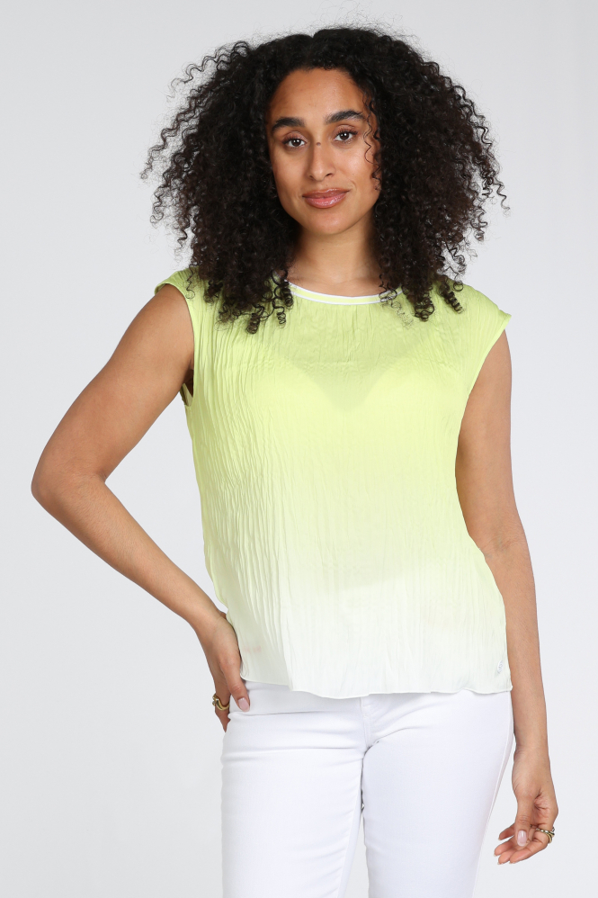 Marc Cain AS 61.13 W65 Blouse mouwloos Geel