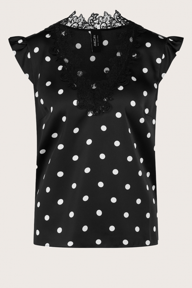 Marc Cain ZG 61.01 W10 Blouse mouwloos Zwart