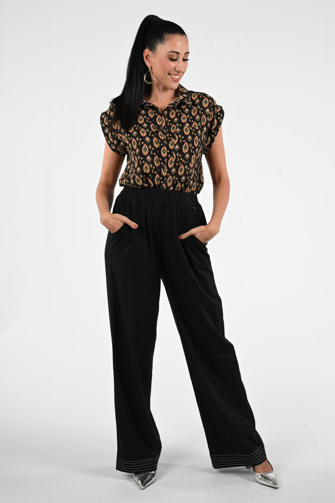 Geisha 53495-50 Blouse mouwloos Zwart