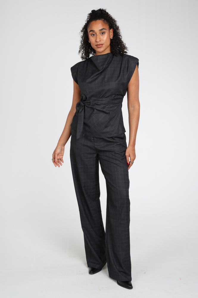 Co'couture 500306 Blouse mouwloos Grijs