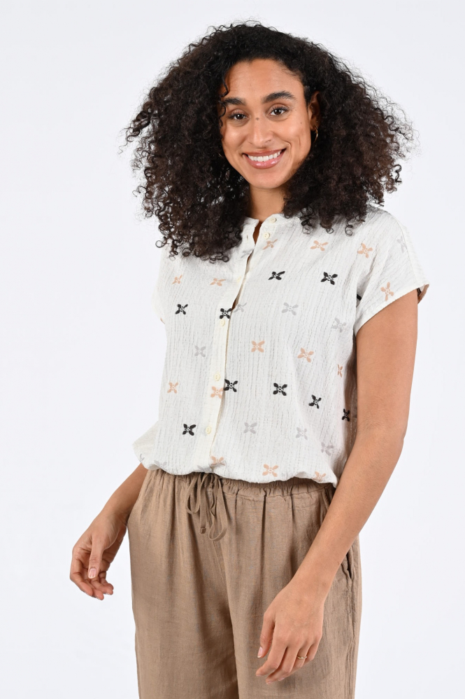 Geisha 63444-20 Blouse mouwloos Wit