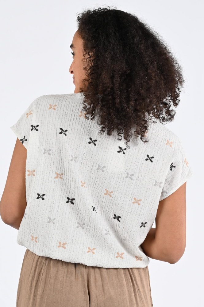 Geisha 63444-20 Blouse mouwloos Wit