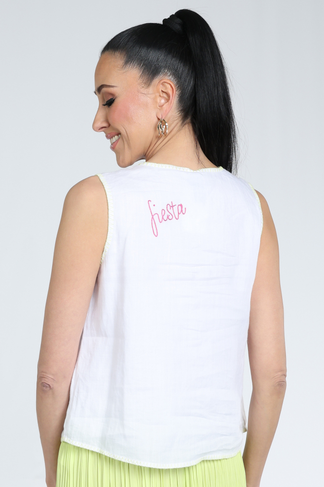 Marc Cain AS 61.15 W55 Blouse mouwloos Wit