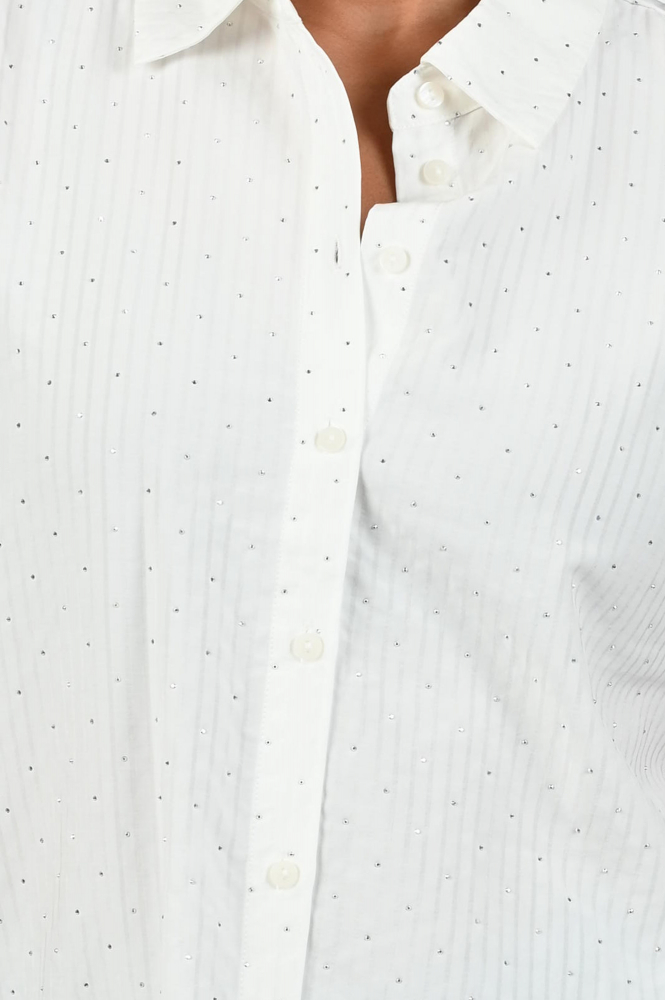 Geisha 53105-26 Blouse mouwloos Wit