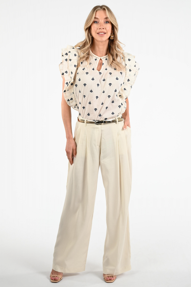 Summum 2s3289-11950 Blouse mouwloos Wit