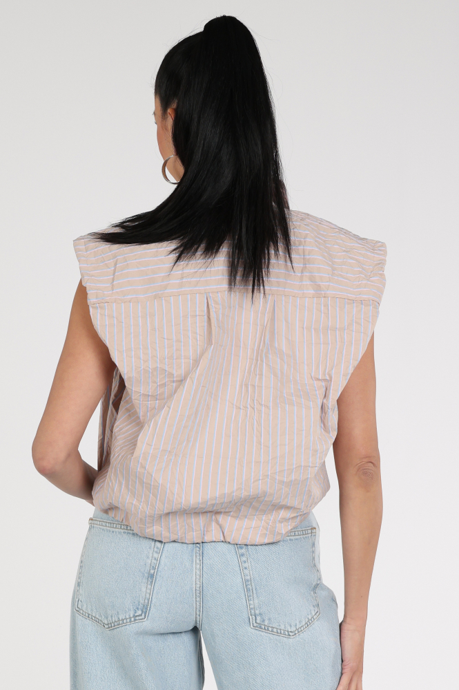 Aimée the label billie Blouse mouwloos Beige