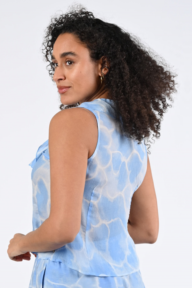 Fabienne Chapot CLTTOP16SS260227 Blouse mouwloos Blauw