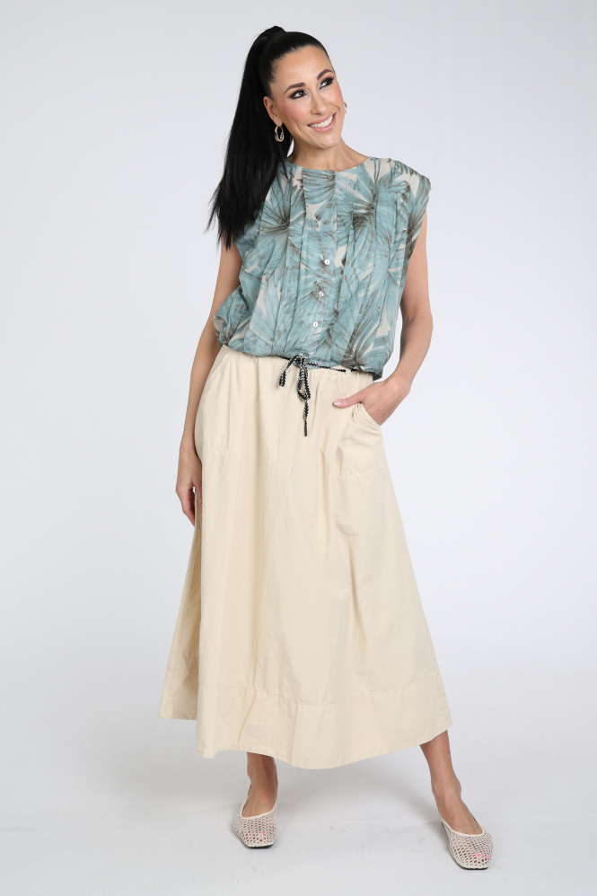 Summum 2s3494-12450 Blouse mouwloos Blauw