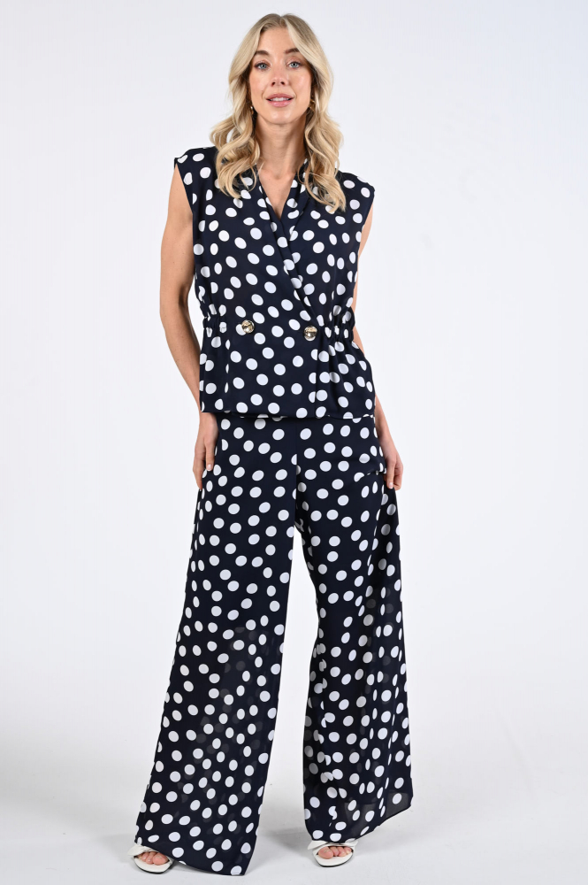 Joseph Ribkoff 261250 Blouse mouwloos Blauw