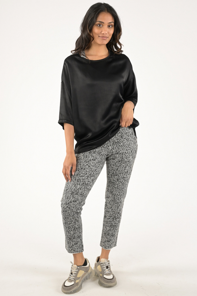 10 Days 20-765-3203 Blouse korte mouw Zwart