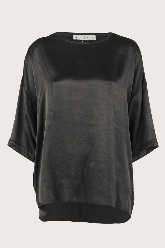 10 Days 20-765-3203 Blouse korte mouw Zwart