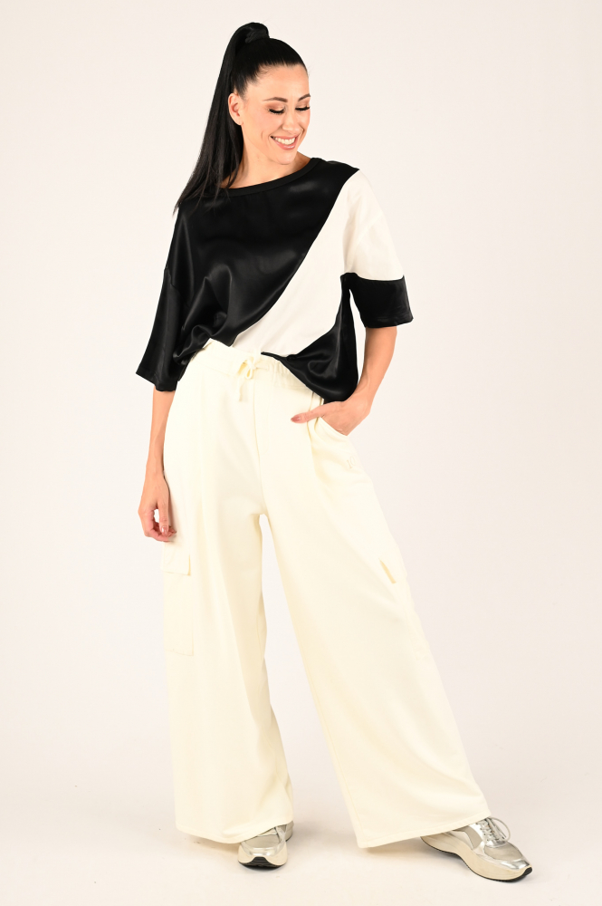 10 Days 20-746-4203 Blouse korte mouw Zwart