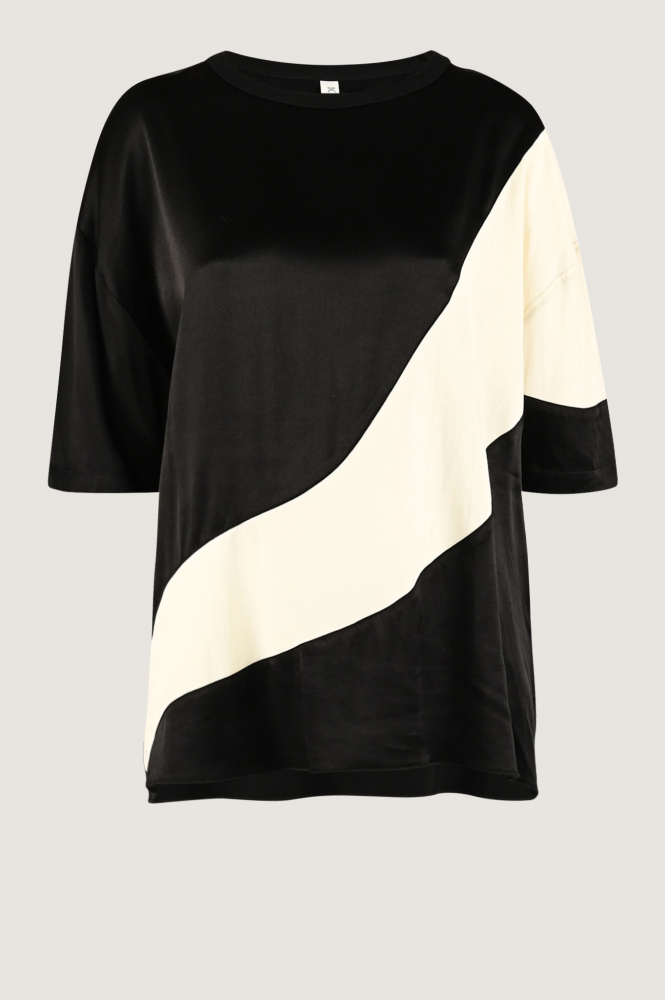 10 Days 20-746-4203 Blouse korte mouw Zwart