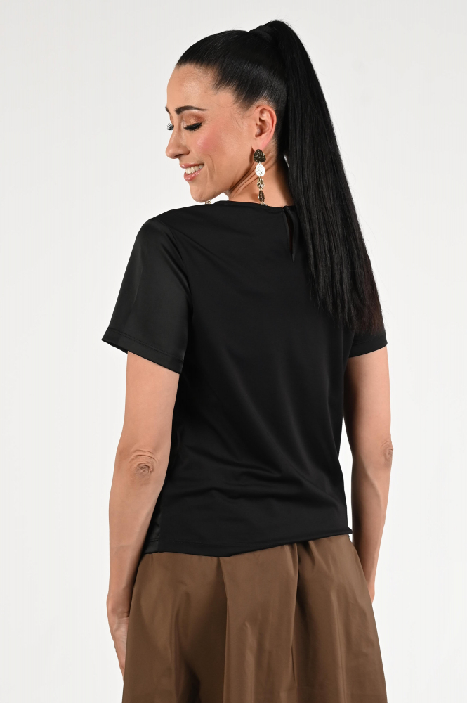 MaxMara Gilbert mm13066 Blouse korte mouw Zwart