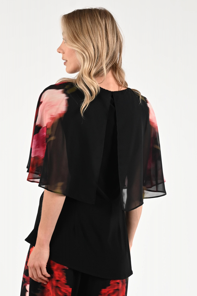 Joseph Ribkoff 253763 Blouse korte mouw Zwart