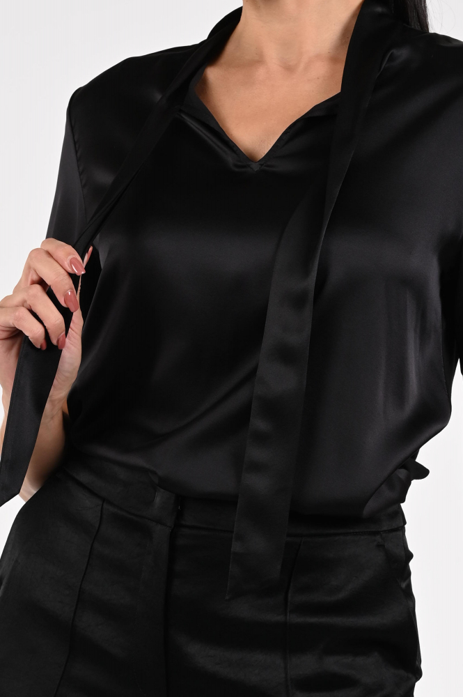 Marc Cain ZC 55.01 J15 Blouse korte mouw Zwart