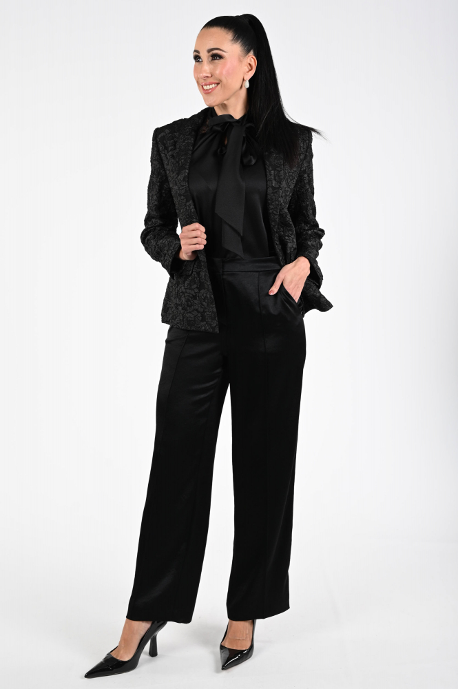 Marc Cain ZG 61.03 W12 Blouse korte mouw Zwart