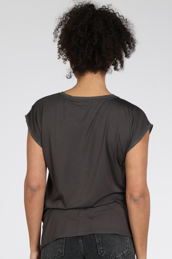 Yaya 01-701010-N Blouse korte mouw Zwart