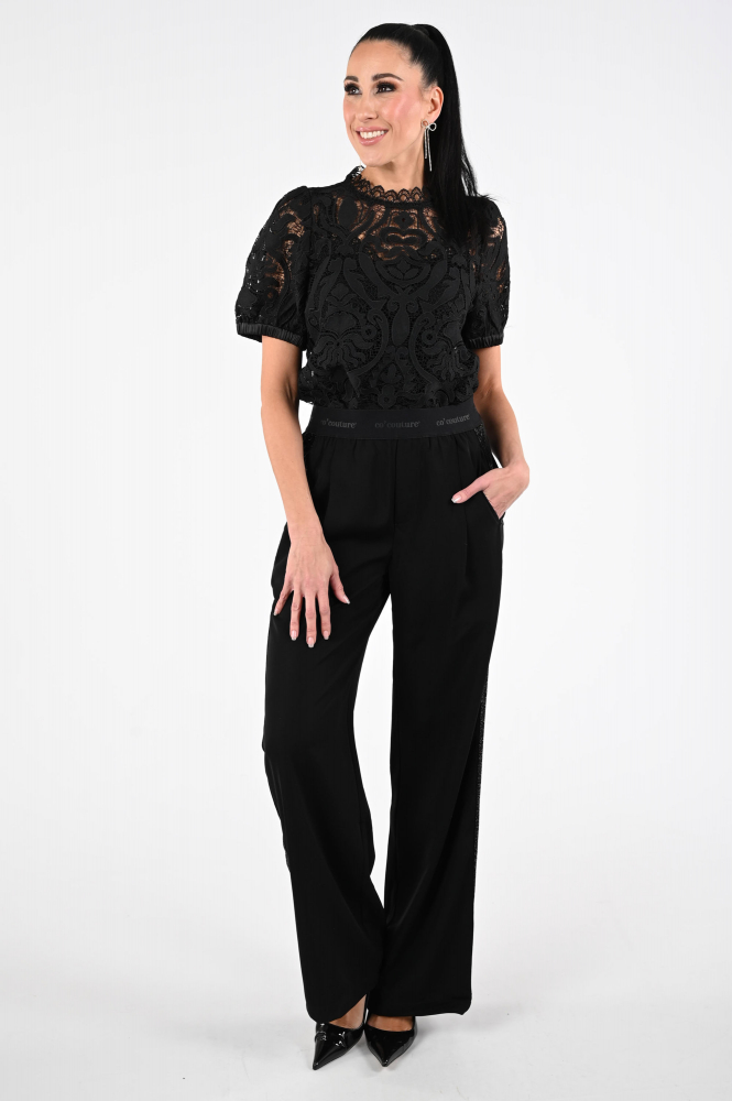 Summum 2s3255-12182 Blouse korte mouw Zwart