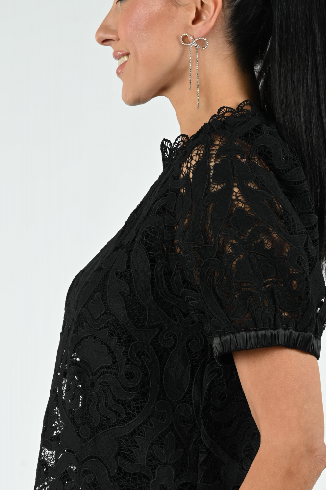 Summum 2s3255-12182 Blouse korte mouw Zwart