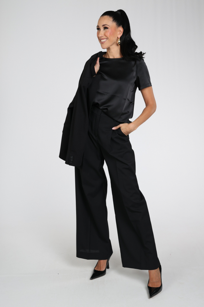 MaxMara gilbert mm1315154 Blouse korte mouw Zwart