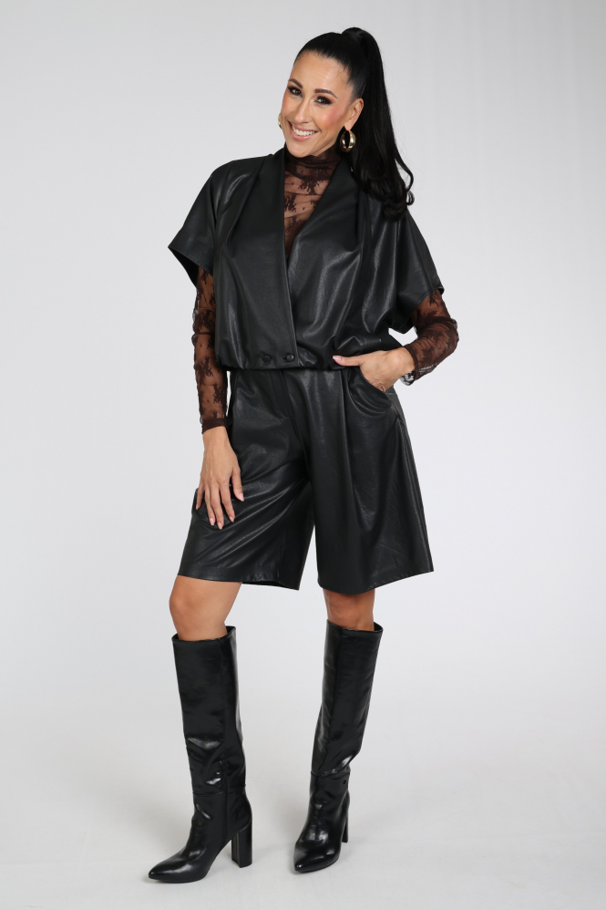 Caroline Biss 4807 Blouse korte mouw Zwart