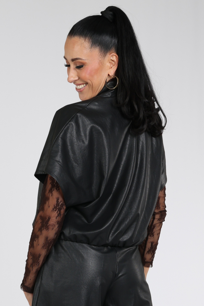 Caroline Biss 4807 Blouse korte mouw Zwart