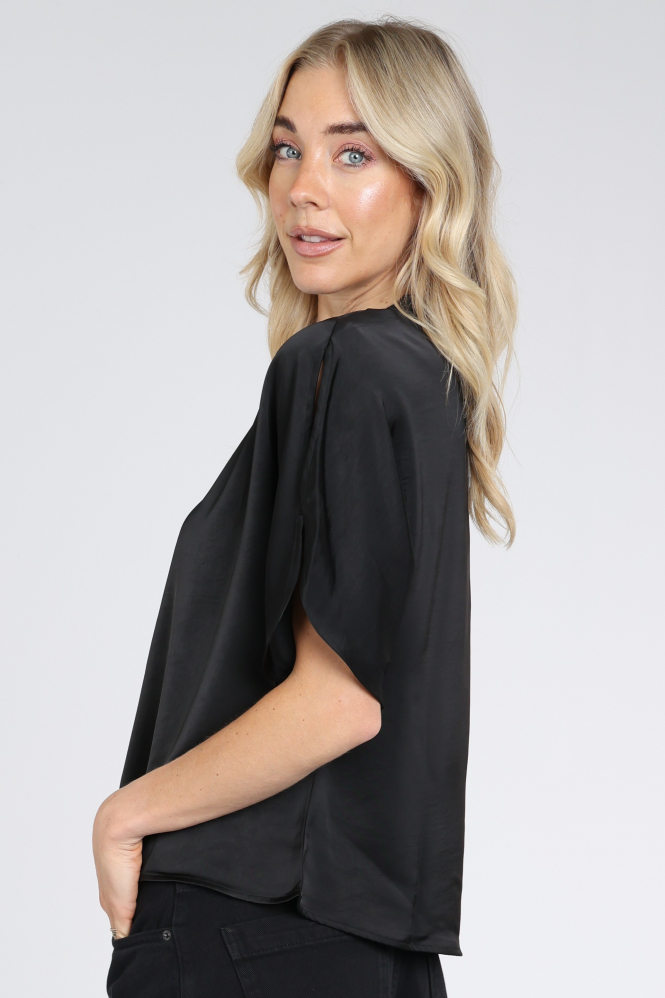 Neo Noir 168286 Blouse korte mouw Zwart