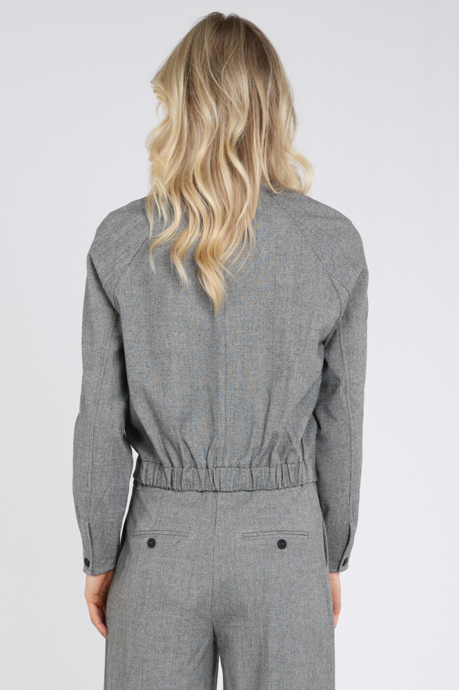 Yaya 01-701426-610 Blouse korte mouw Grijs