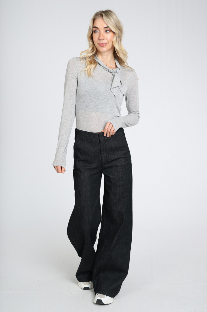 Yaya 01-709436-610 Blouse korte mouw Grijs