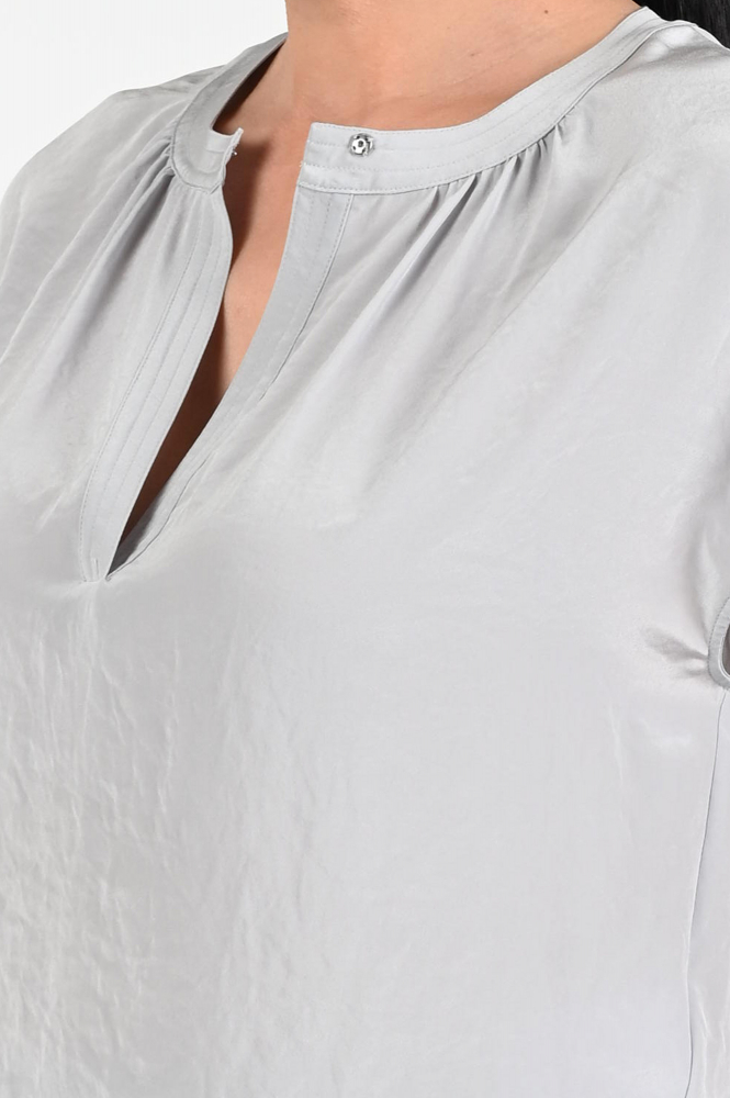Luisa Cerano 218577-3597 Blouse korte mouw Grijs