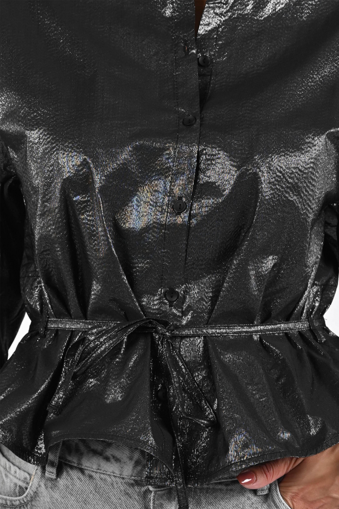By-Bar Christi blouse Blouse korte mouw Zilver