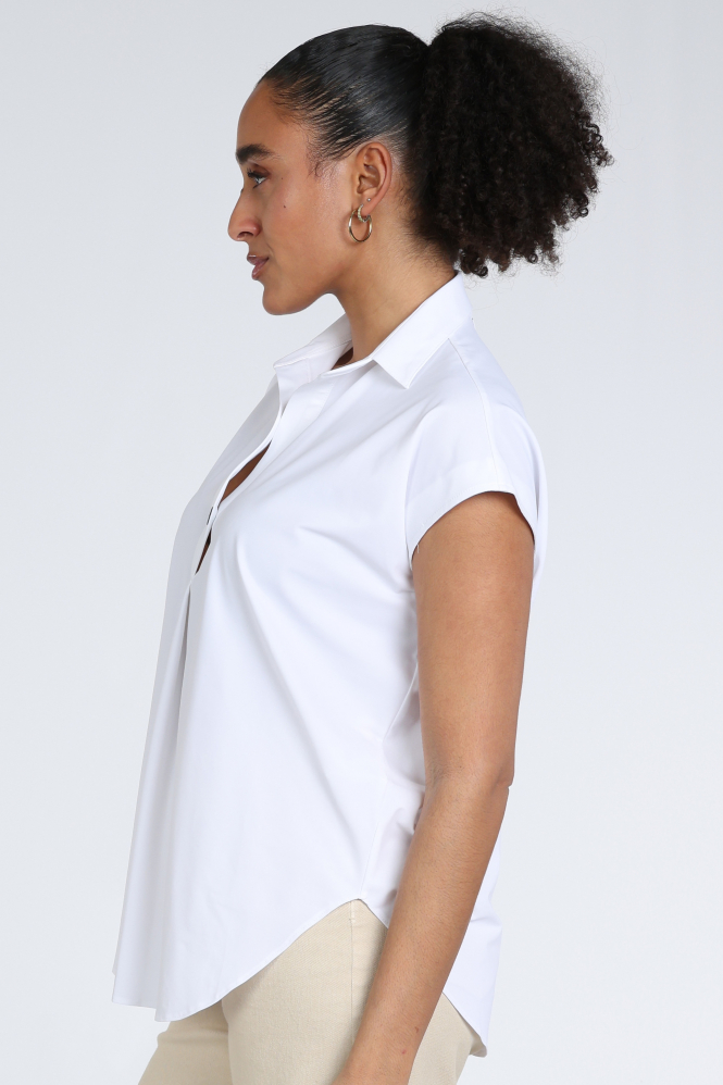 Penn & Ink LYNN Blouse korte mouw Wit