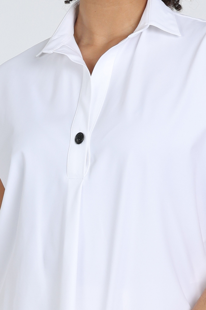 Penn & Ink LYNN Blouse korte mouw Wit