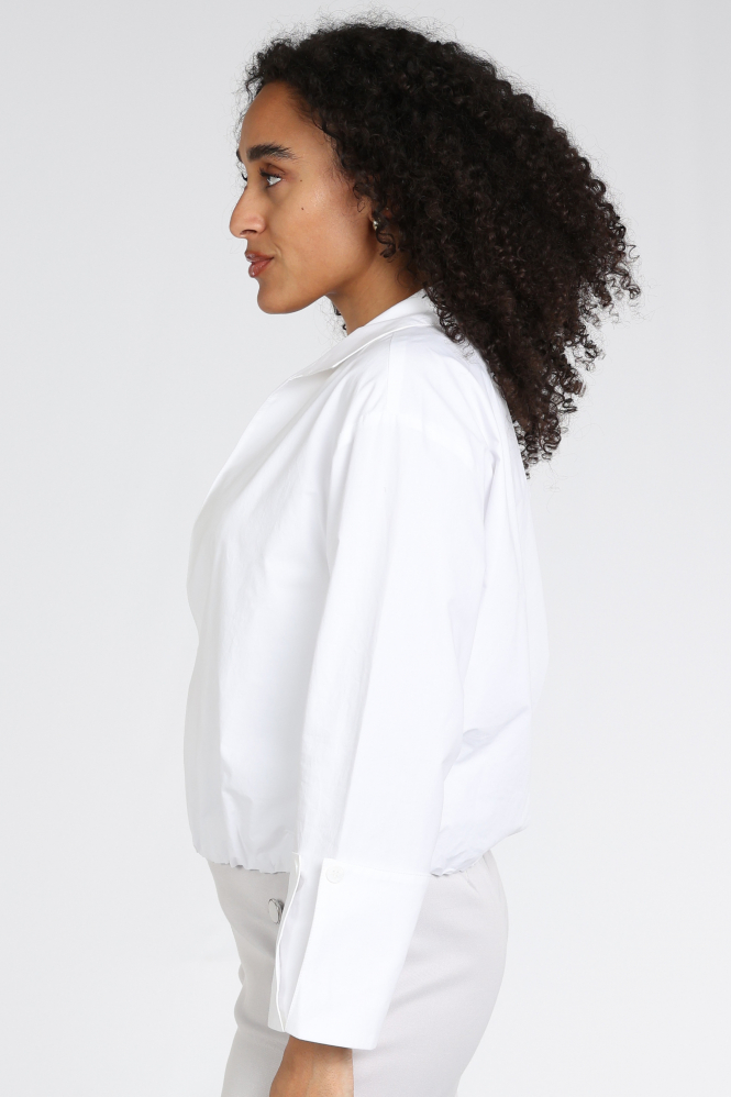 Yaya 01-701355-603 Blouse korte mouw Wit