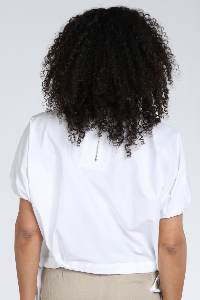 Yaya 01-701361-604 Blouse korte mouw Wit