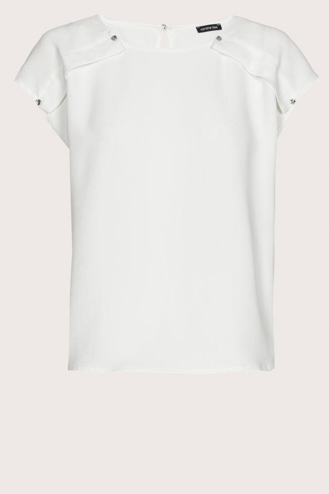 Caroline Biss 1630 Blouse korte mouw Wit