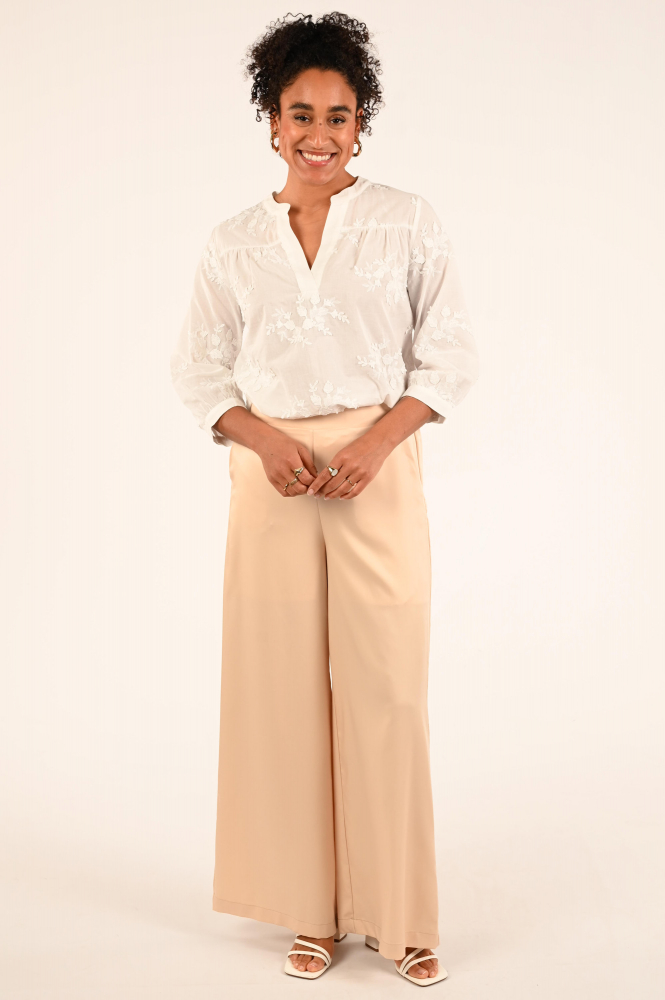 Geisha 53408-14 Blouse korte mouw Wit