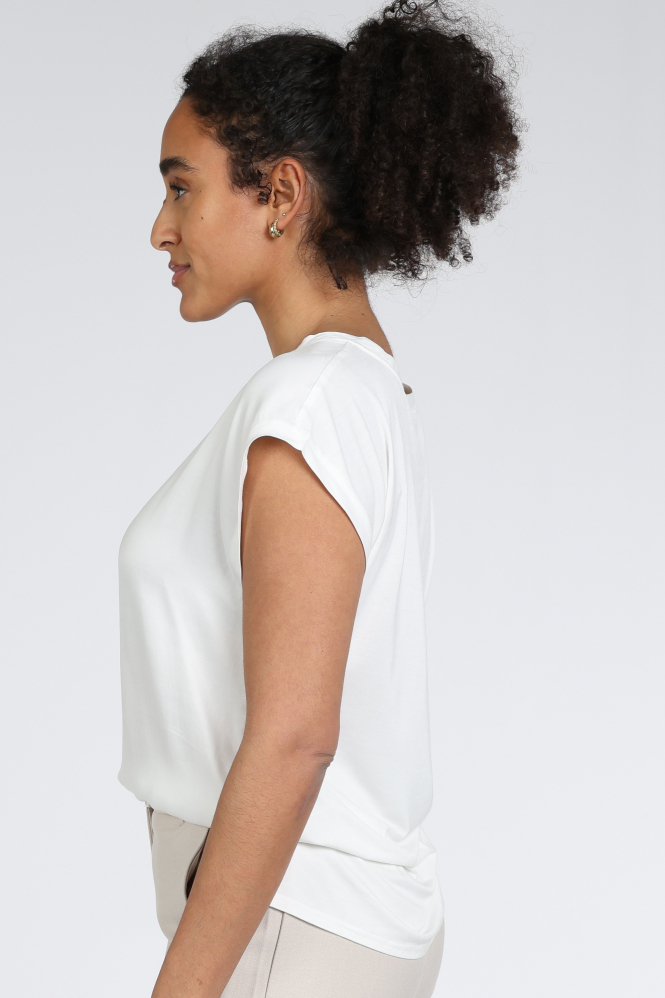 Yaya 01-701010-N Blouse korte mouw Wit