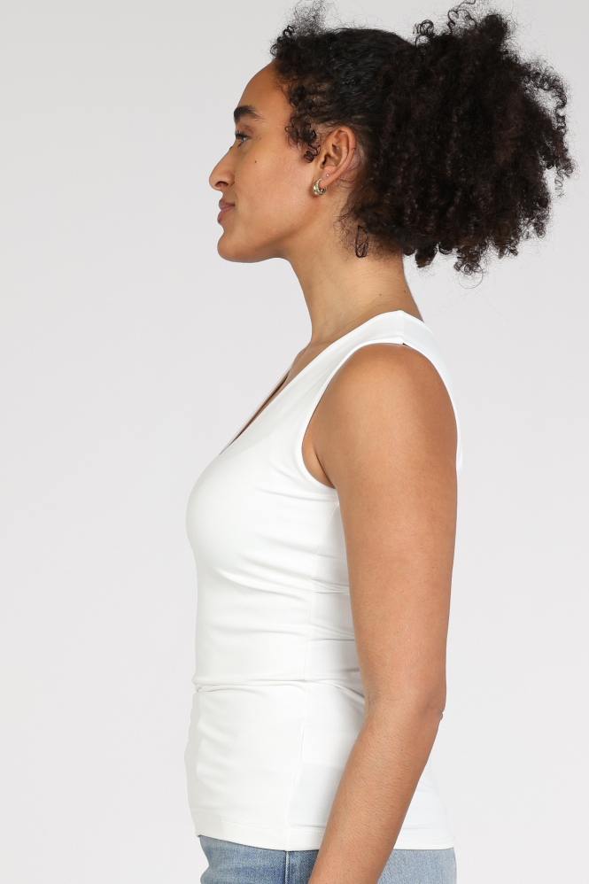 Yaya 01-709047-N Blouse korte mouw Wit