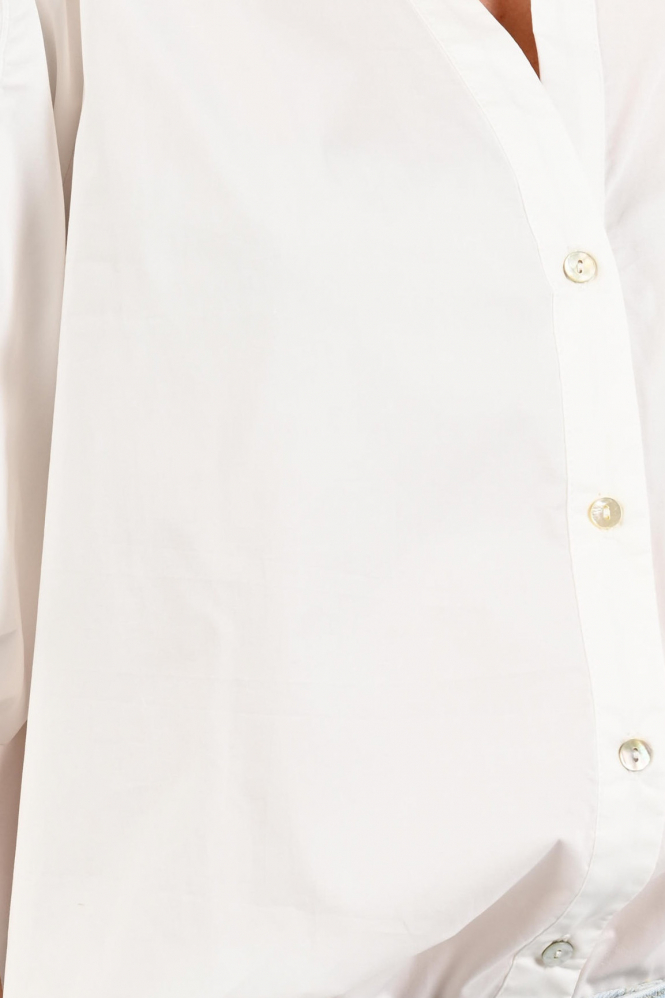 Nukus NKS02214 Blouse korte mouw Wit