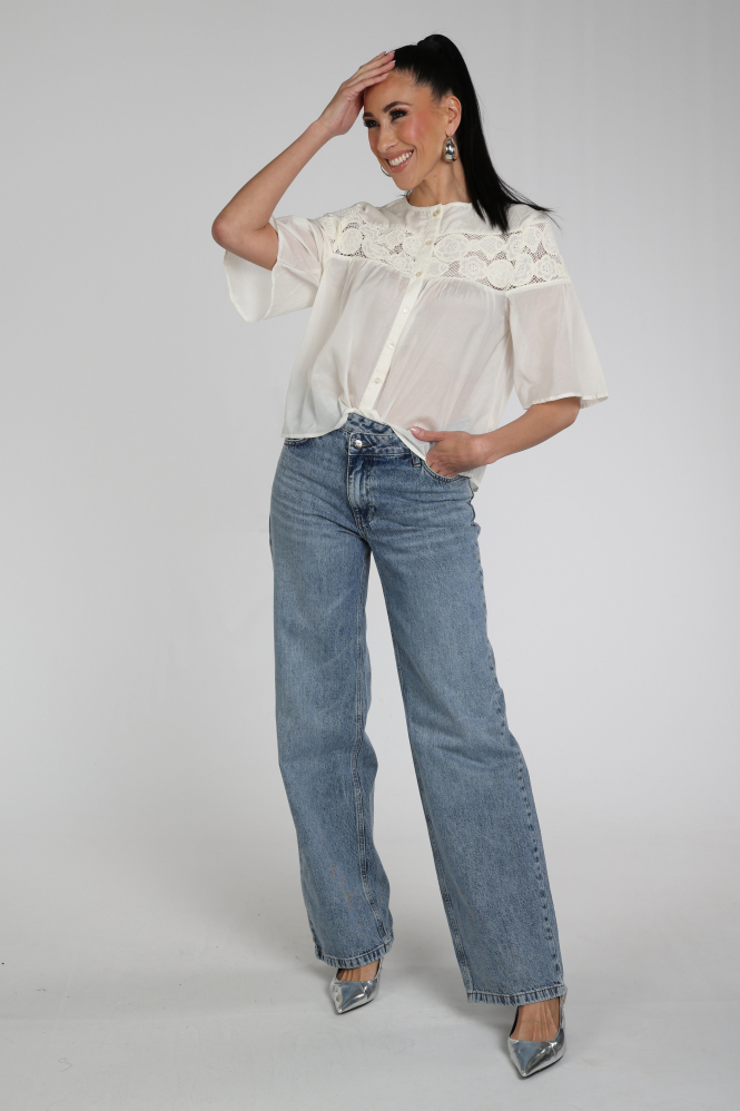 Fabienne Chapot CLTTOP30SS261009 Blouse korte mouw Wit