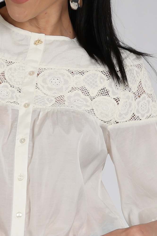 Fabienne Chapot CLTTOP30SS261009 Blouse korte mouw Wit