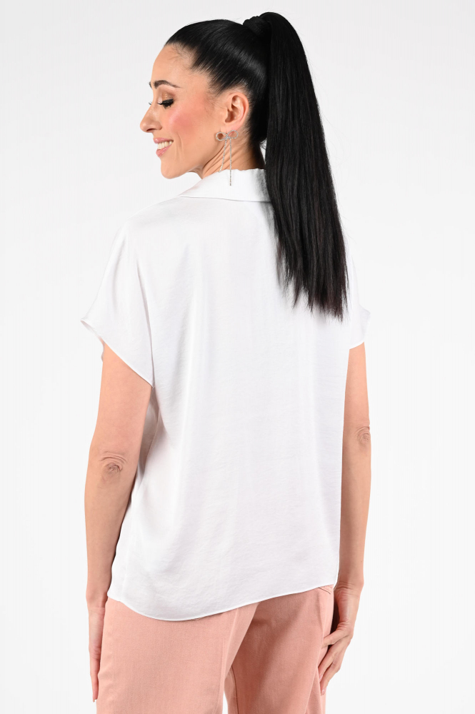 Joseph Ribkoff 261191 Blouse korte mouw Wit