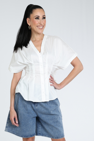 Neo Noir Adamma poplin blouse Wit
