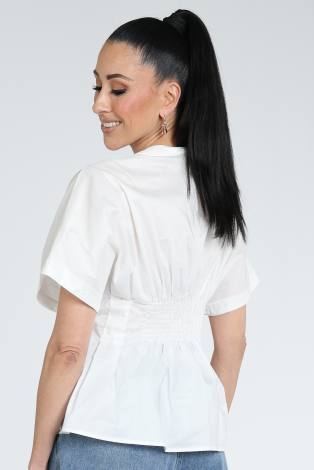 Neo Noir Adamma poplin blouse Wit