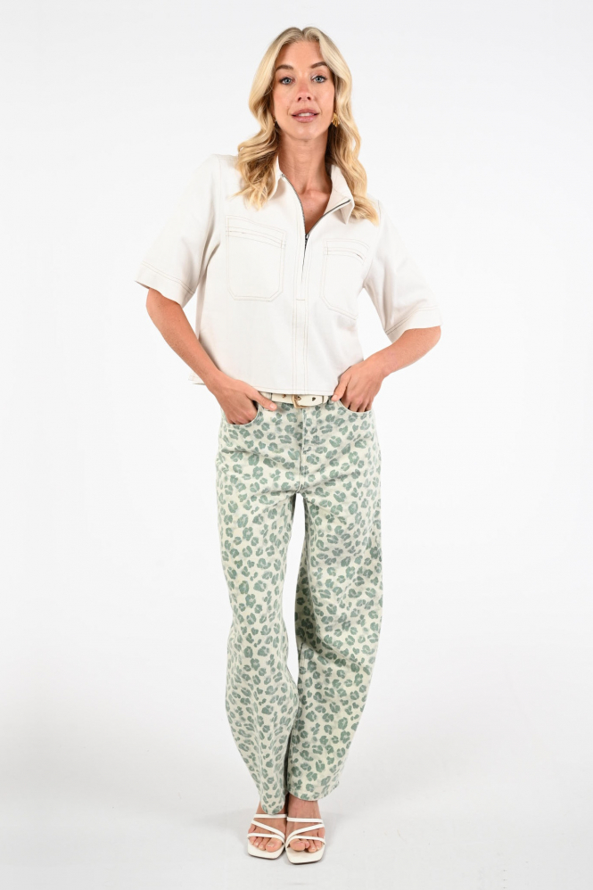 By-Bar 26112001 Blouse korte mouw Beige