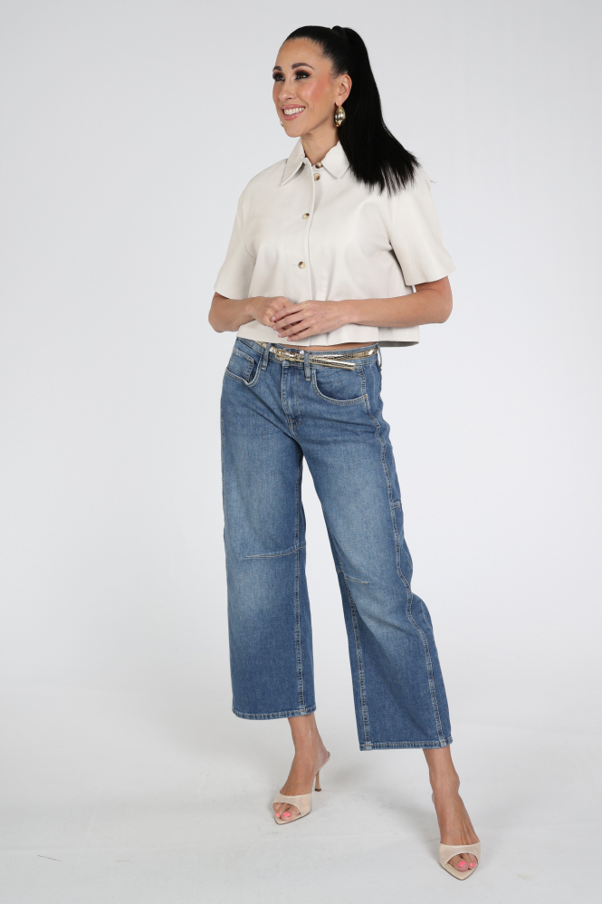 STUDIO AR by ARMA Eveline Blouse korte mouw Beige