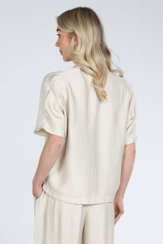 Knit-Ted 261p127 clover Blouse korte mouw Beige